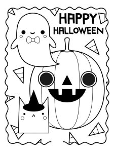 Halloween Kawaii coloring page 3 - Free printable