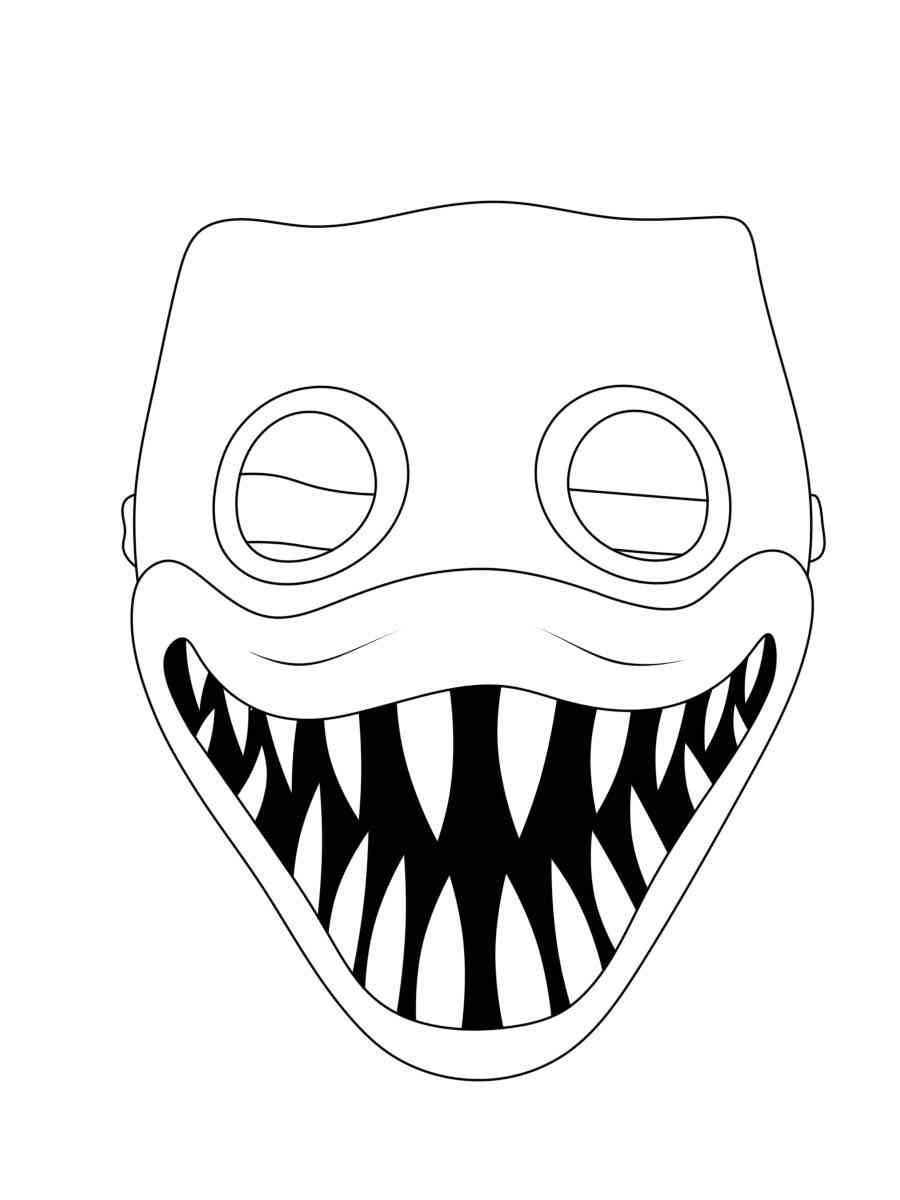 Halloween Mask coloring page - Free printable