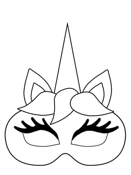 Halloween Mask coloring page - Free printable