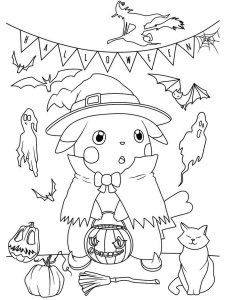 Pokemon Halloween coloring page 10 - Free printable