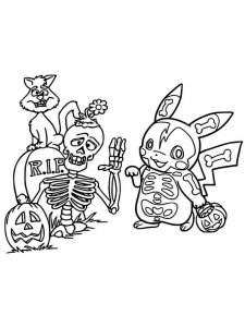 Pokemon Halloween coloring page 12 - Free printable