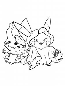 Pokemon Halloween coloring page 13 - Free printable
