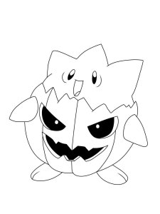 Pokemon Halloween coloring page 16 - Free printable
