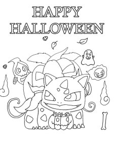 Pokemon Halloween coloring page 25 - Free printable