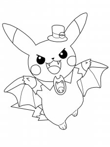 Pokemon Halloween coloring page 9 - Free printable