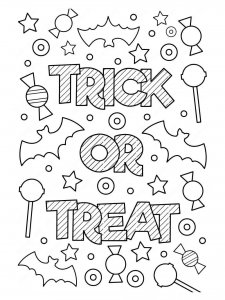 Trick or Treat coloring page 1 - Free printable