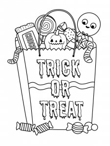 Trick or Treat coloring page 13 - Free printable