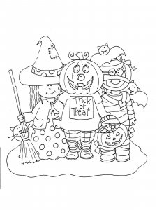 Trick or Treat coloring page 14 - Free printable