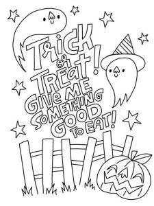 Trick or Treat coloring page 18 - Free printable