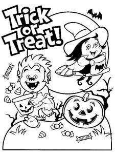 Trick or Treat coloring page 19 - Free printable