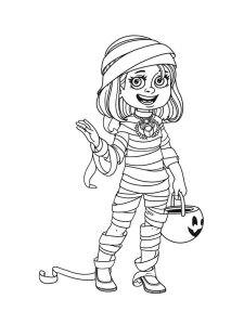 Trick or Treat coloring page 2 - Free printable