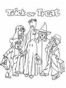 Trick or Treat coloring page 22 - Free printable