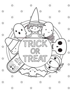 Trick or Treat coloring page 24 - Free printable