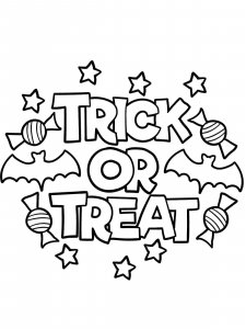 Trick or Treat coloring page 3 - Free printable