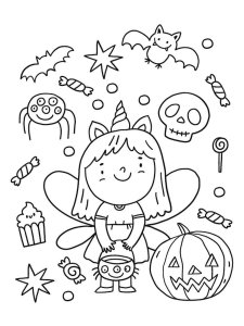 Trick or Treat coloring page 5 - Free printable