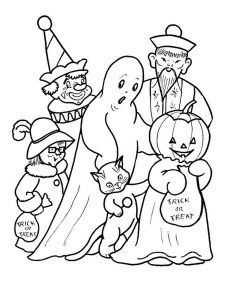 Trick or Treat coloring page 6 - Free printable