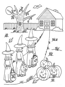 Trick or Treat coloring page 7 - Free printable