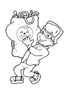 Trick or Treat coloring page 9 - Free printable