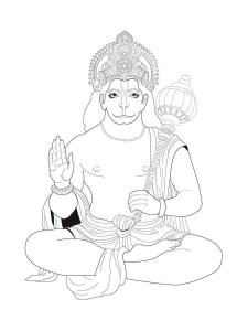 Hanuman Jayanti coloring page 2 - Free printable
