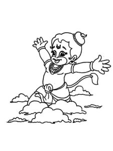 Hanuman Jayanti coloring page 3 - Free printable