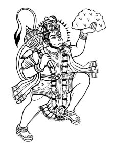 Hanuman Jayanti coloring page 6 - Free printable