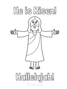 He Is Risen coloring page 1 - Free printable