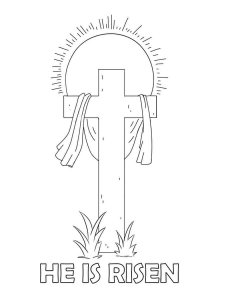 He Is Risen coloring page 4 - Free printable