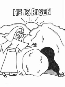 He Is Risen coloring page 7 - Free printable
