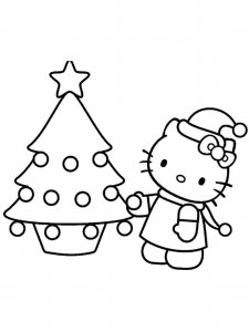 Hello Kitty Christmas coloring page 10 - Free printable