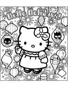 Hello Kitty Christmas coloring page 12 - Free printable