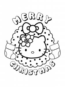 Hello Kitty Christmas coloring page 14 - Free printable