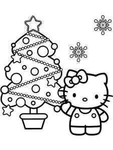 Hello Kitty Christmas coloring page 15 - Free printable