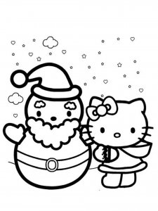 Hello Kitty Christmas coloring page 18 - Free printable