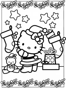 Hello Kitty Christmas coloring page 20 - Free printable