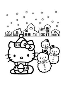 Hello Kitty Christmas coloring page 24 - Free printable