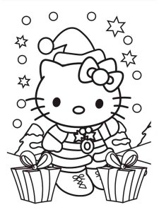 Hello Kitty Christmas coloring page 27 - Free printable