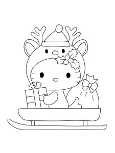 Hello Kitty Christmas coloring page 29 - Free printable