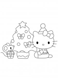 Hello Kitty Christmas coloring page 30 - Free printable