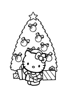 Hello Kitty Christmas coloring page 4 - Free printable