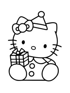 Hello Kitty Christmas coloring page 6 - Free printable