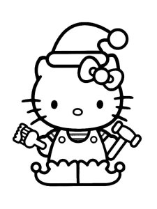 Hello Kitty Christmas coloring page 7 - Free printable