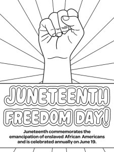 Juneteenth coloring page 2 - Free printable