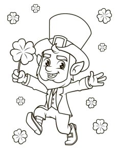 Leprechaun coloring page 5 - Free printable