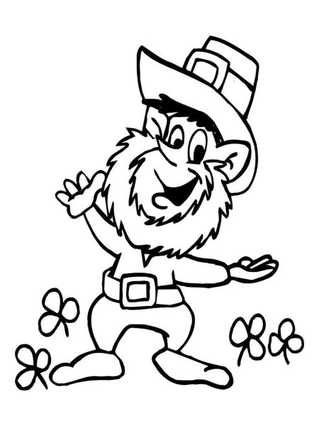 Leprechaun coloring page - Free printable