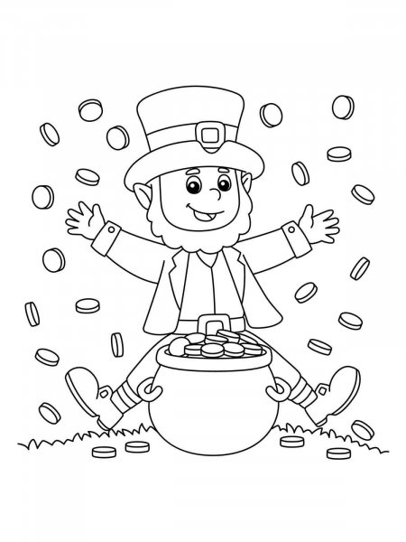 Leprechaun coloring page - Free printable