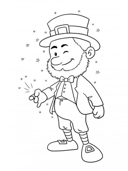 Leprechaun coloring page - Free printable