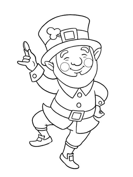 Leprechaun coloring page - Free printable