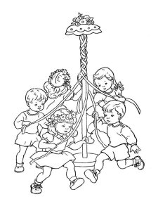 May Day coloring page 19