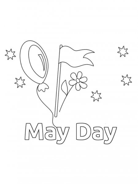May Day coloring page Free printable