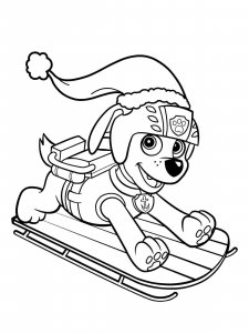 Paw Patrol Christmas coloring page 1 - Free printable